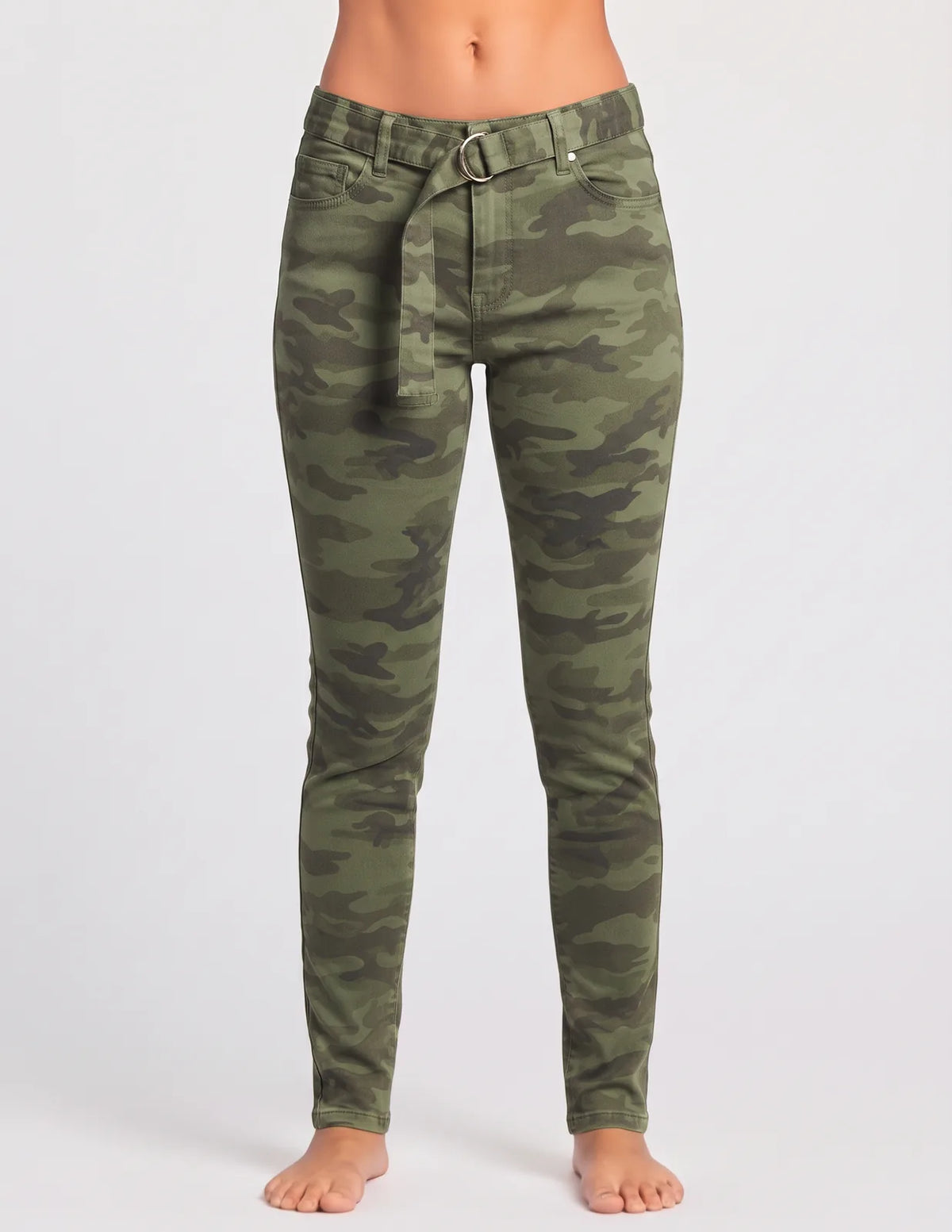 Bershka Women Cotton Olive Green Pants S