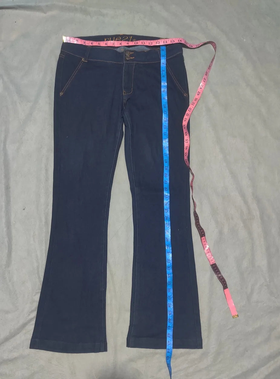 Rue 21 Women Cotton Dark Blue Jeans M - additional view 4