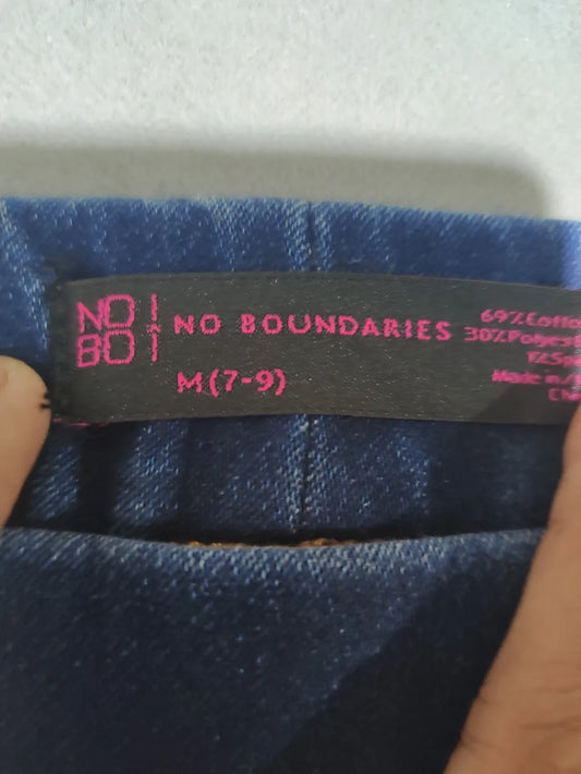 No Boundaries Women Cotton Dark Blue Jeggings M - additional view 2