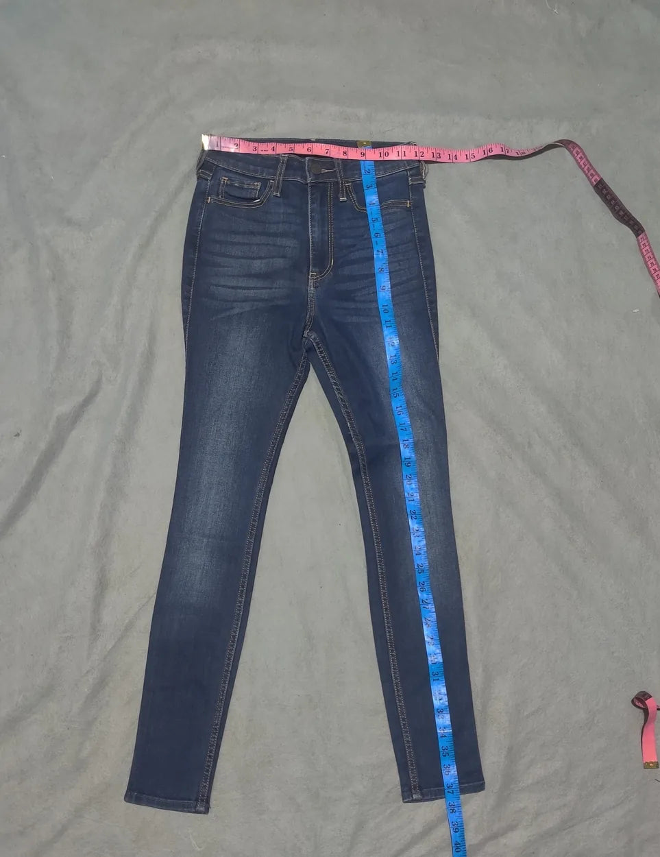 Hollister Women Cotton Dark Blue Jeans S - additional view 4