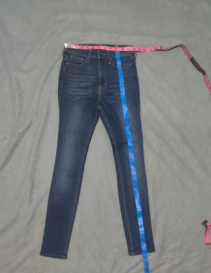 Hollister Women Cotton Dark Blue Jeans S - additional view 4