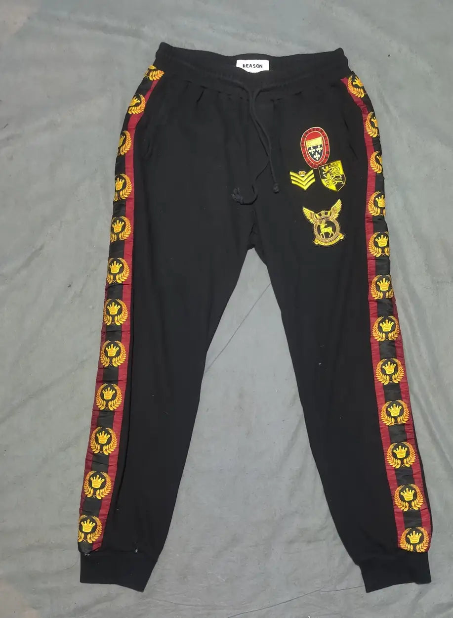 Reason Men Cotton Black Trousers L - additional view 3