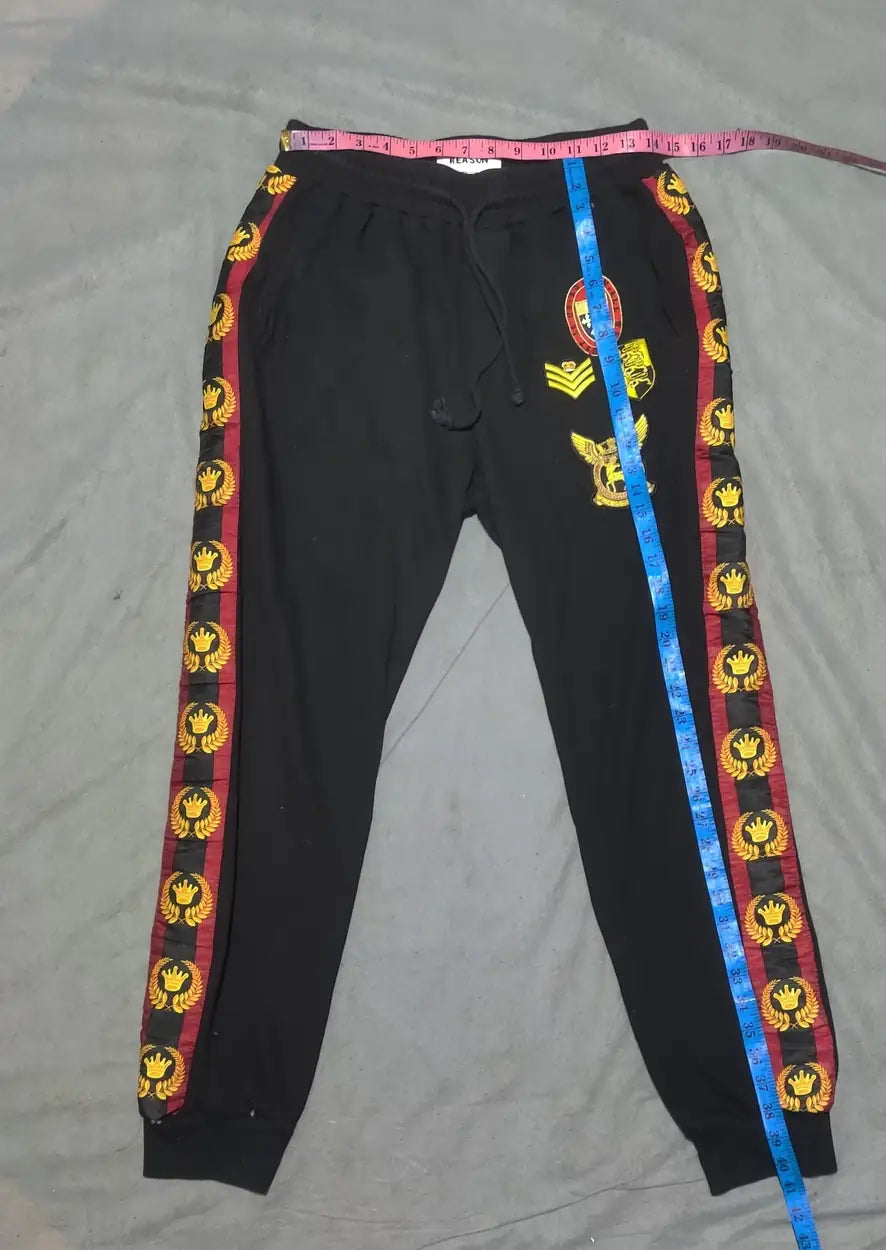 Reason Men Cotton Black Trousers L - additional view 4