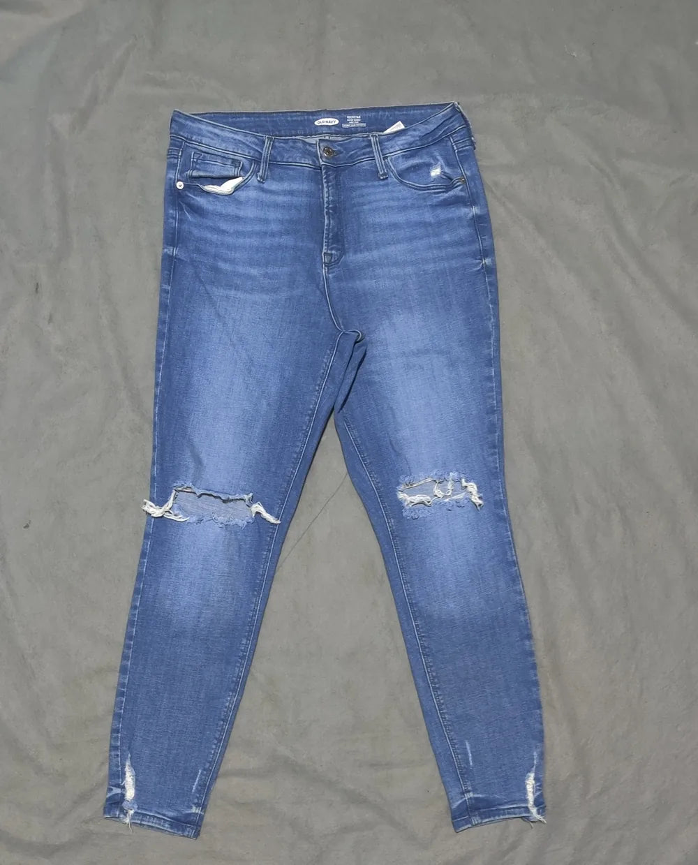Old Navy Women Cotton Blue Jeans M - additional view 3