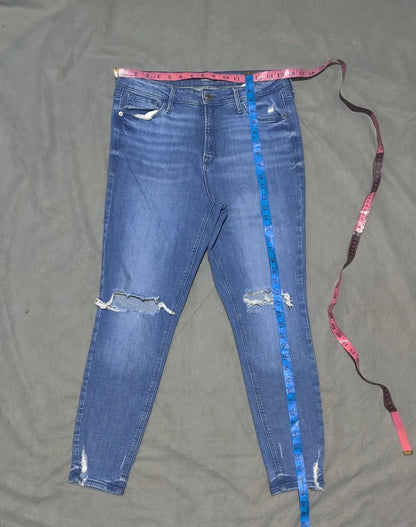 Old Navy Women Cotton Blue Jeans M - additional view 4