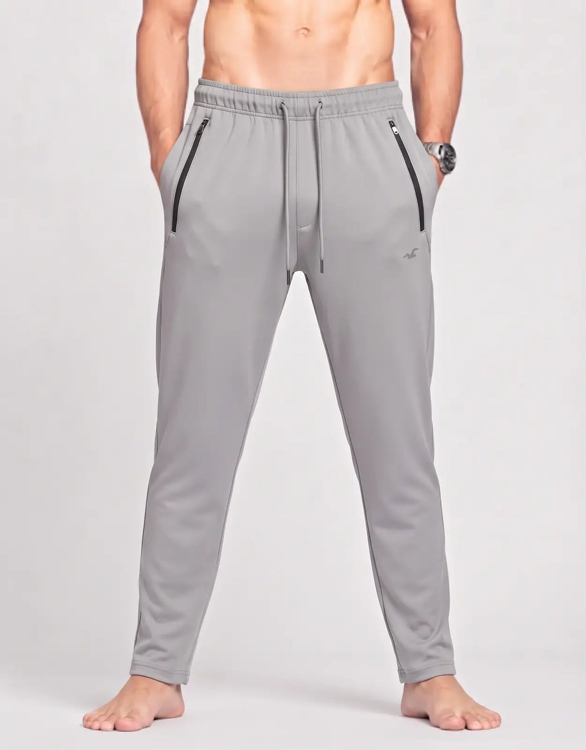 Russell Men Sports Polyester Gray Trackpants S