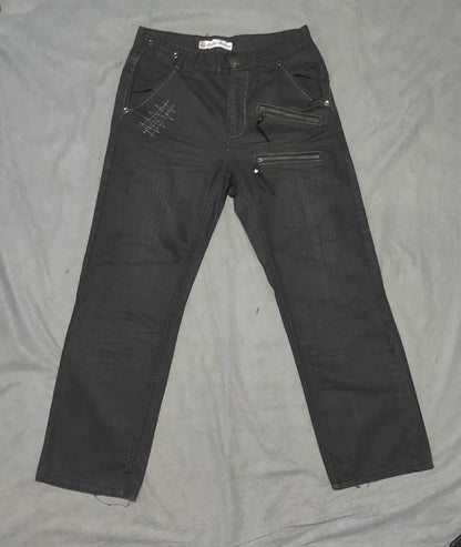 Brooklyn Basement Women Cotton Dark Gray Jeans M - additional view 3