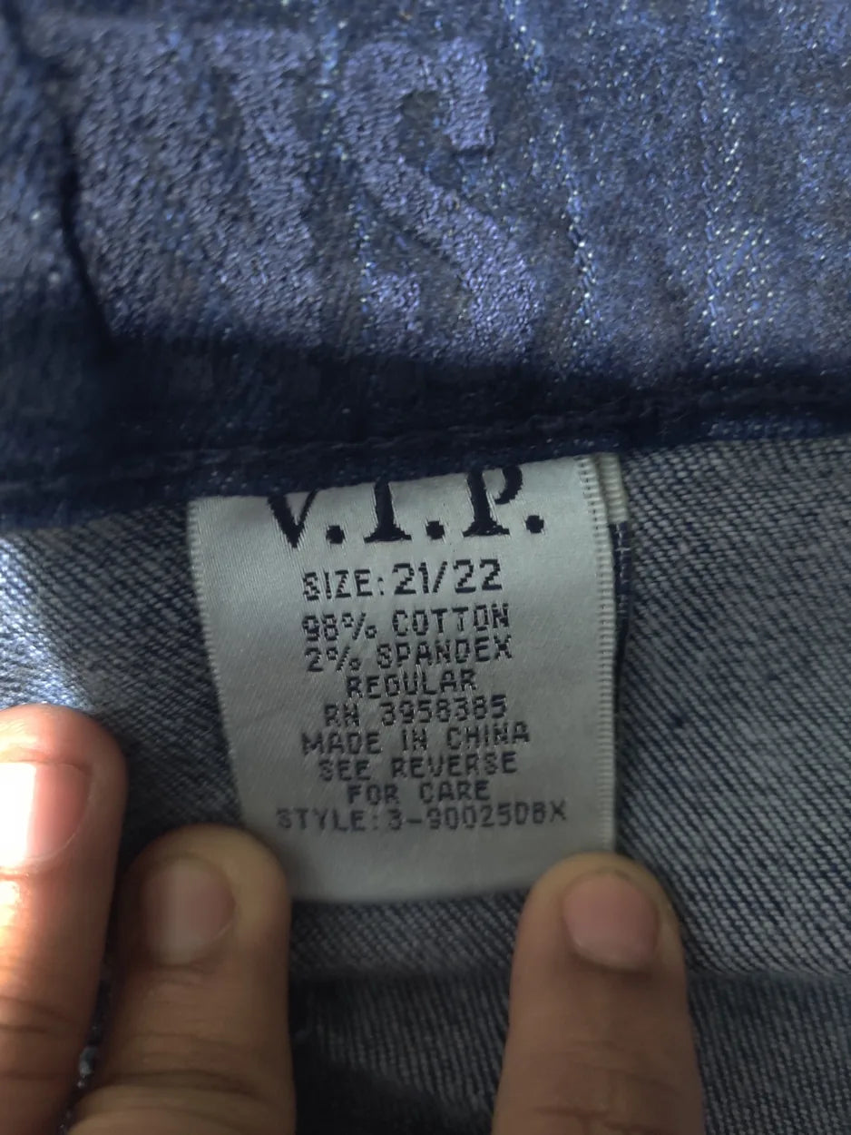 V.I.P Women Cotton Dark Blue Jeans XL - additional view 2