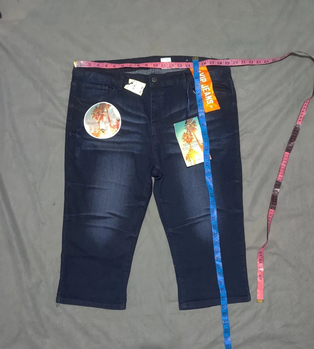 V.I.P Women Cotton Dark Blue Jeans XL - additional view 4