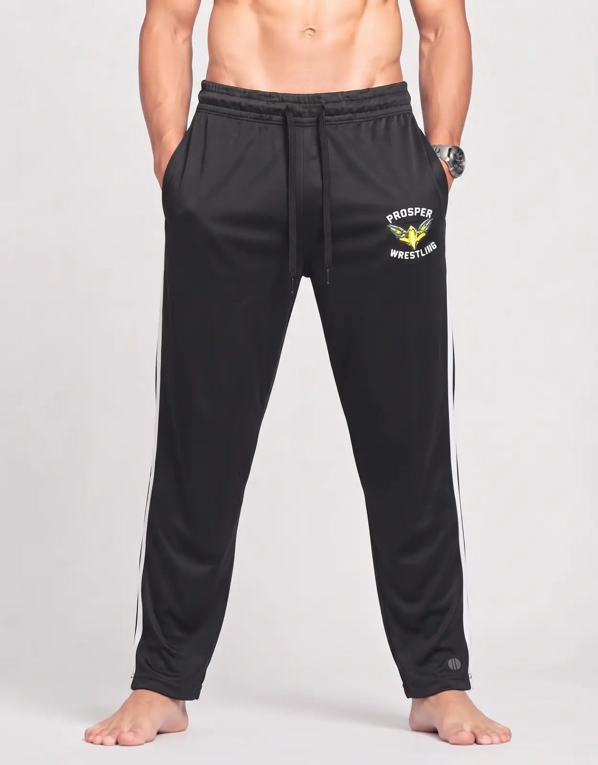Holloway Men Sports Polyester Black Trackpants L