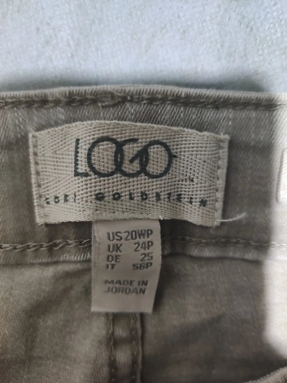 Lori Goldstein Women Cotton Light Gray Jeans XL - additional view 2