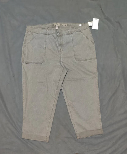 Lori Goldstein Women Cotton Light Gray Jeans XL - additional view 3
