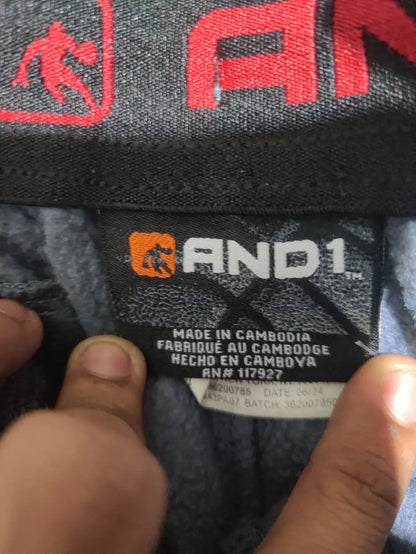 AND 1 Men Sports Polyester Charcoal Trackpants M - additional view 2