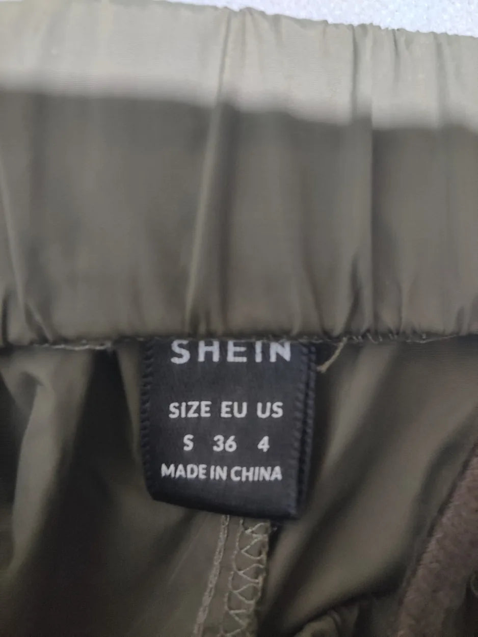 SHEIN Women Parachute Olive Cargo Pants S - additional view 2