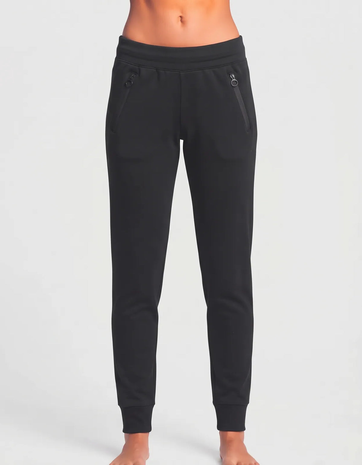 Veve Fashion Works Women Black Sport Trouser - Preloved Ladies Trousers Pakistan - Summer Polyester - Size 24 to 26