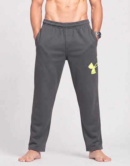 Under Armour Men Sports Polyester Charcoal Trackpants L