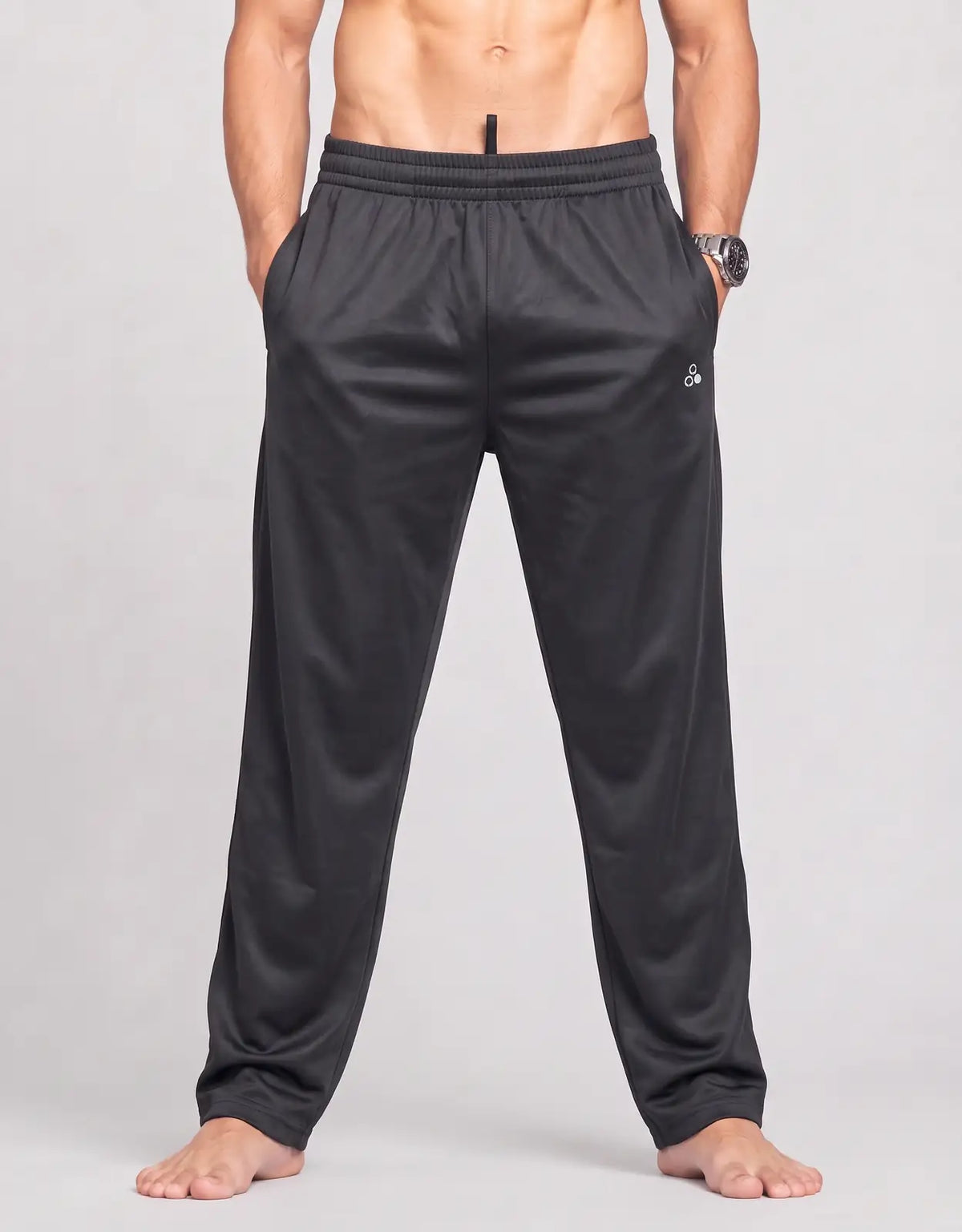 Tek Gear Men Sports Polyester Black Trackpants L