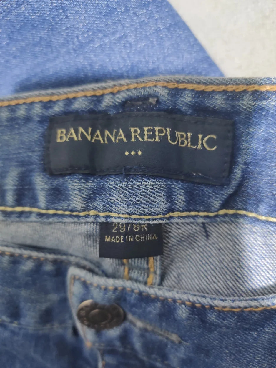 Banana Republic Women Cotton Blue Jeans M - additional view 2