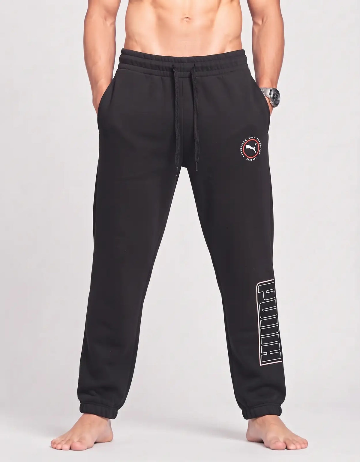 Puma Men Cotton Black Winter Trousers M