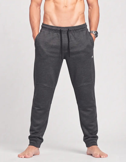 Place Men Sports Polyester Charcoal Trackpants XL