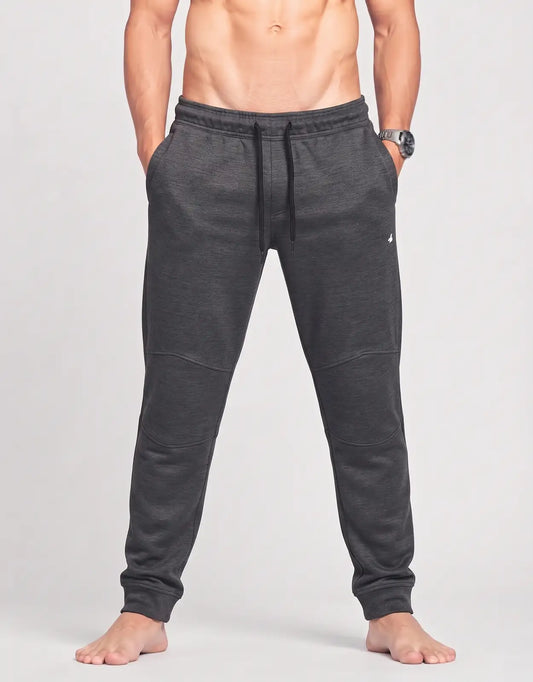 Place Men Sports Polyester Charcoal Trackpants XL