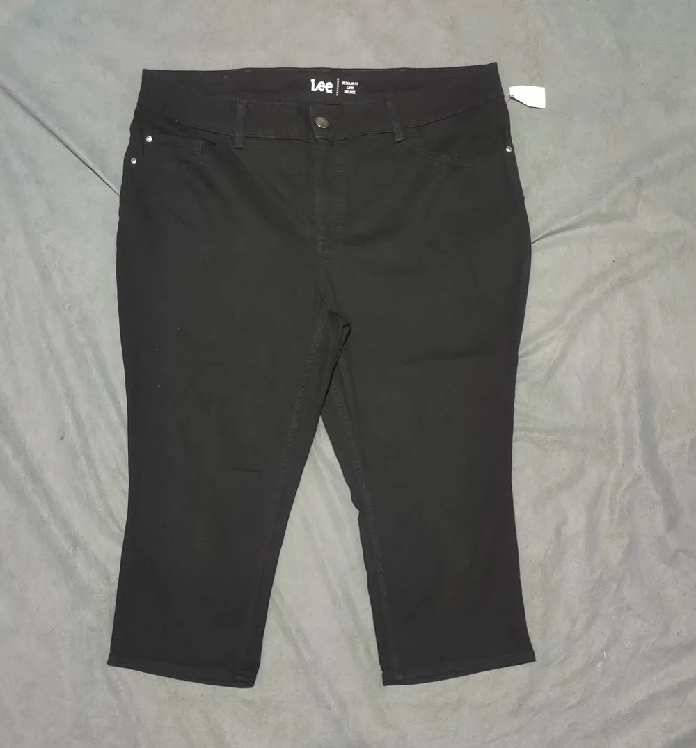 Lee Women Cotton Black Jeans XL - additional view 3