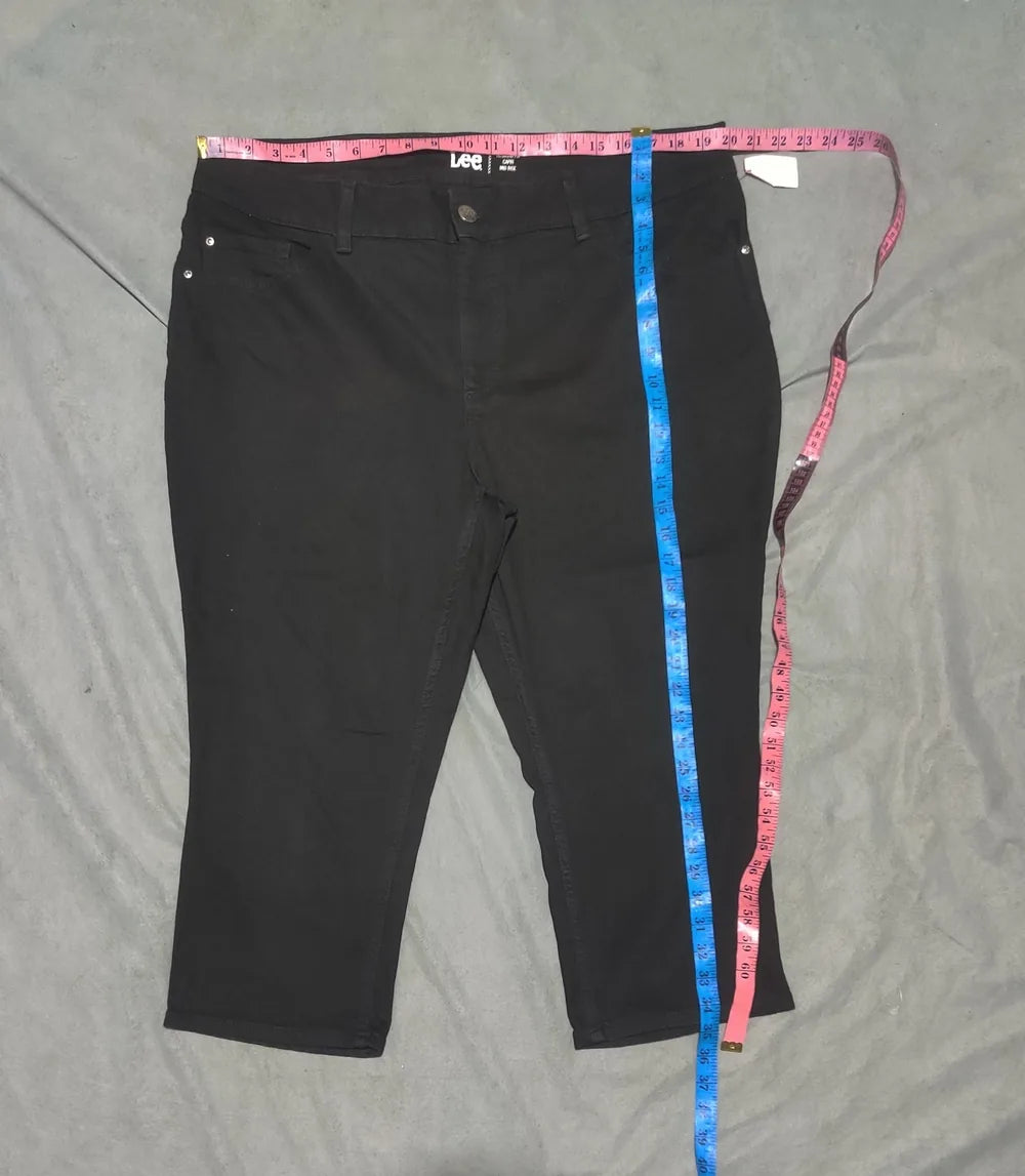 Lee Women Cotton Black Jeans XL - additional view 4