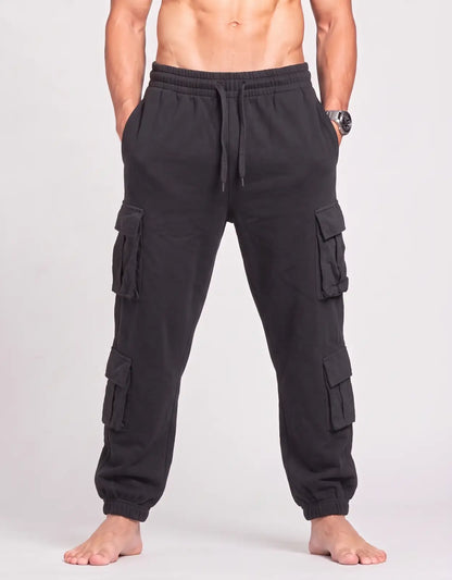 Garage Men Sports Cotton Black Trackpants S