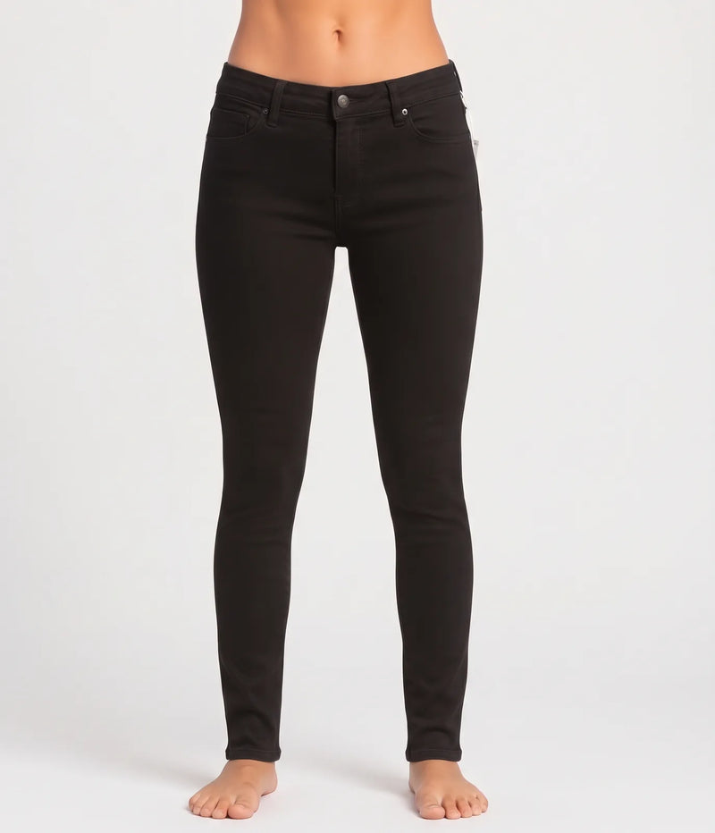 & Denim Women Cotton Black Jeans M
