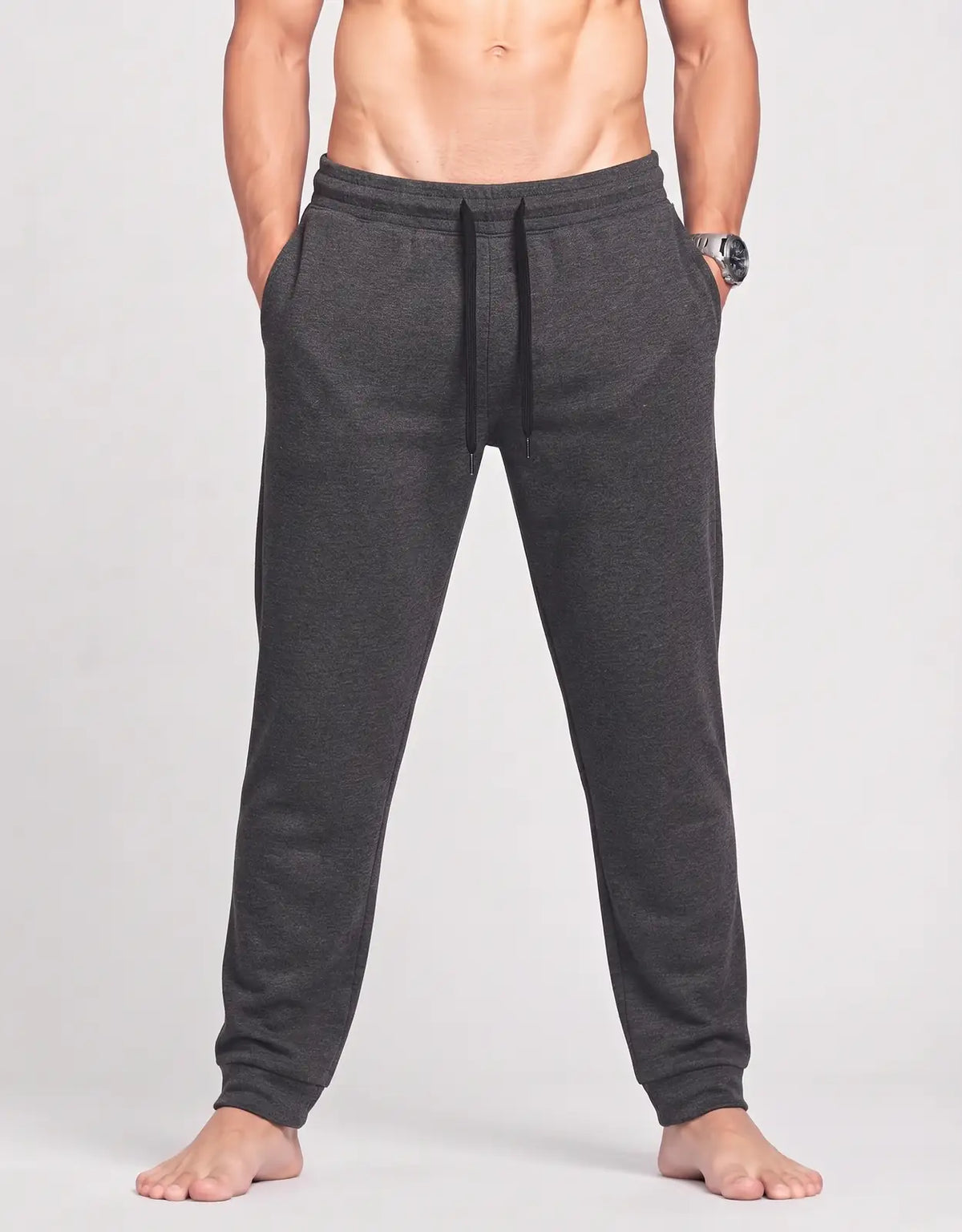 Mondetta Men Sports Cotton Charcoal Trackpants M