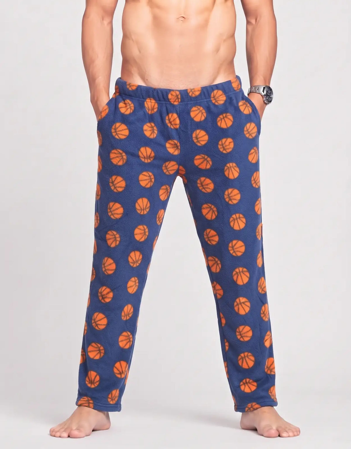Real Lesseentials Men Sports Polyester Navy Trackpants L