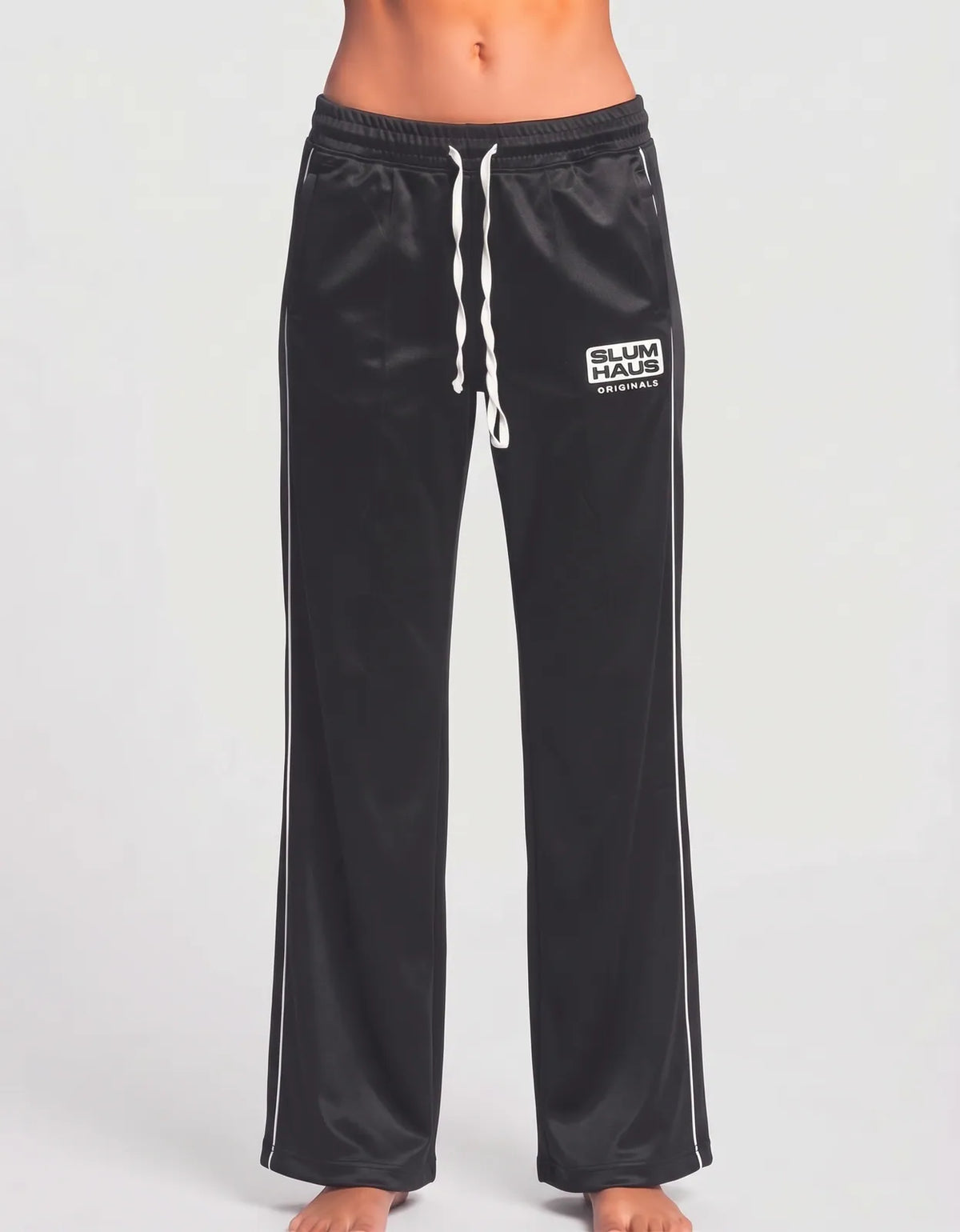 Rebel Minds Women Black Sport Trouser - Preloved Ladies Trousers Pakistan - Summer Polyester - Size 30 to 32