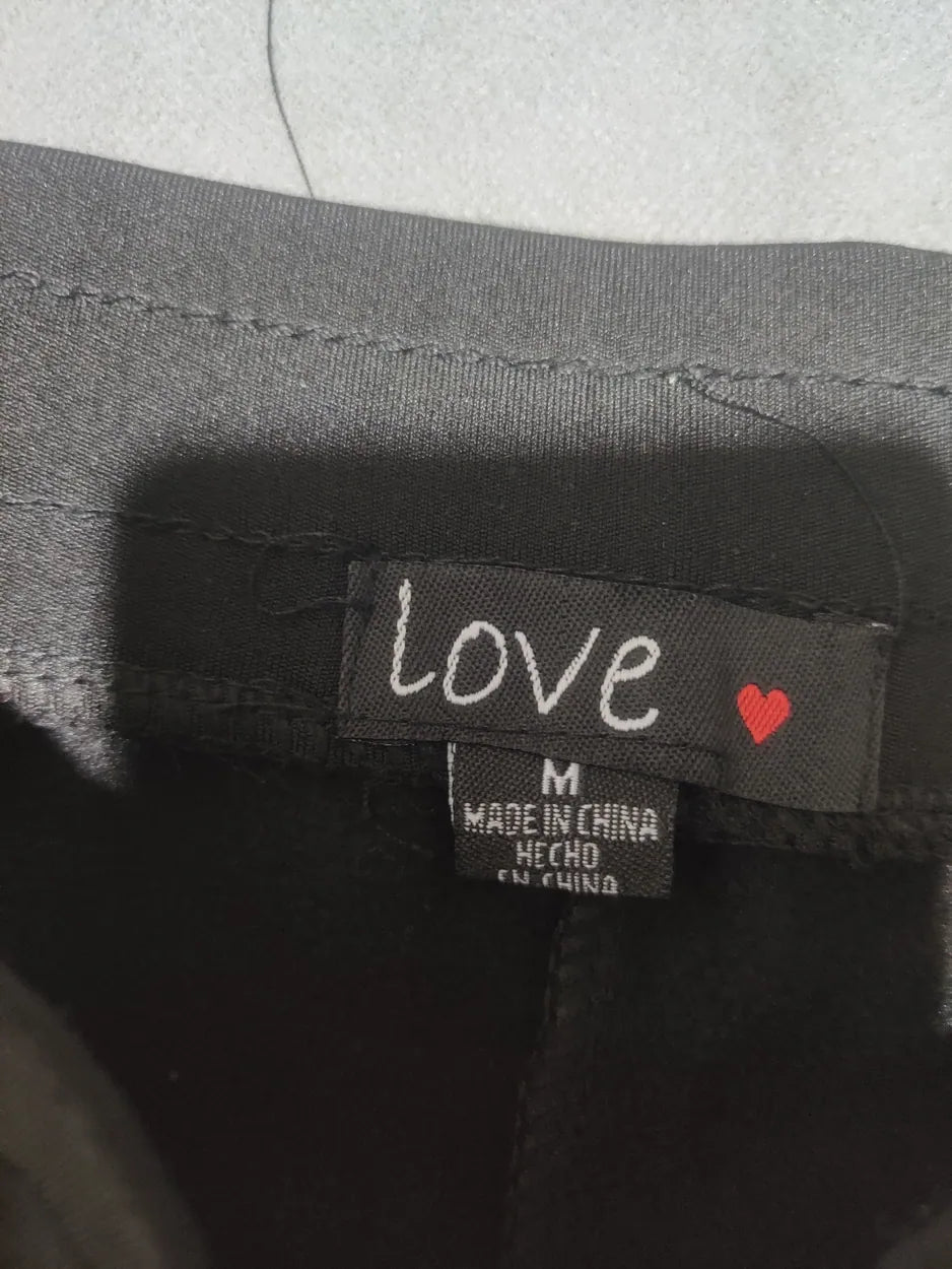 Love Women Black Sport Trouser - Preloved Ladies Trousers Pakistan - Summer Polyester - Size 26 to 28 - Photo 2