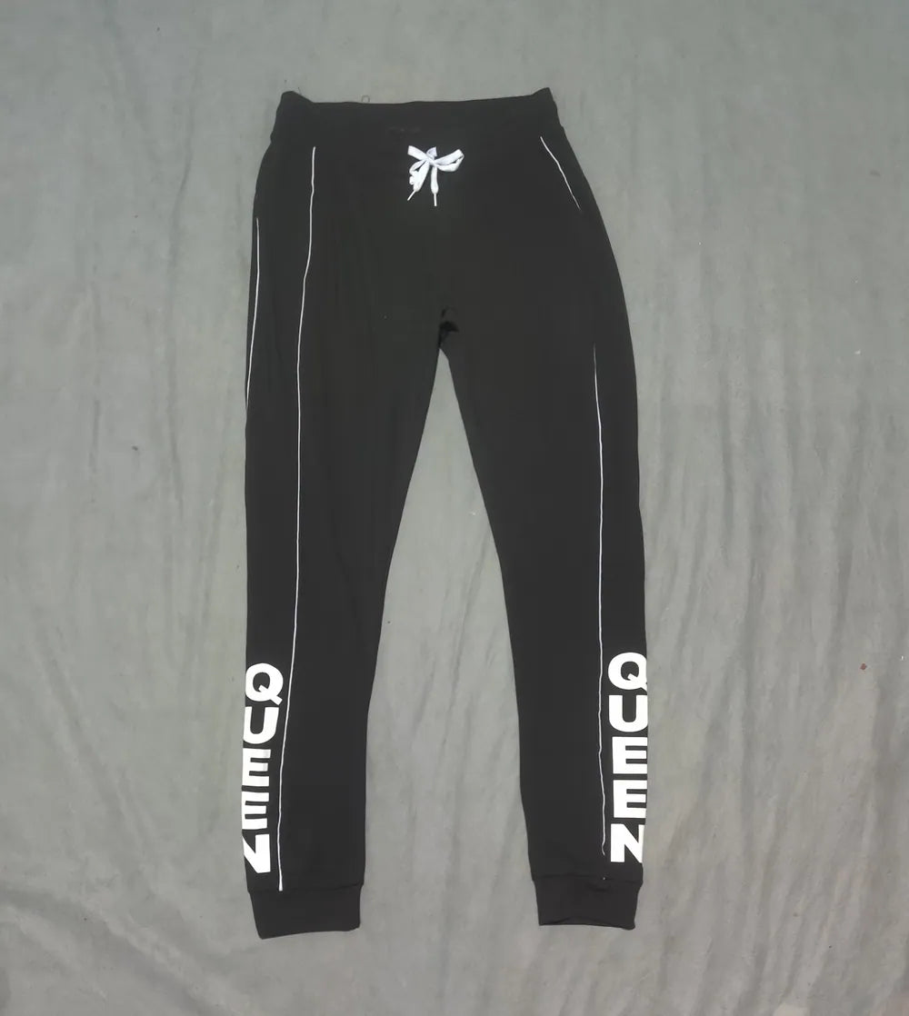 Love Women Black Sport Trouser - Preloved Ladies Trousers Pakistan - Summer Polyester - Size 26 to 28 - Photo 3