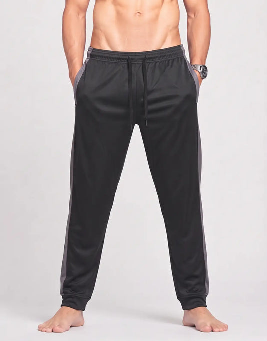 AND 1 Men Sports Polyester Black Trackpants L