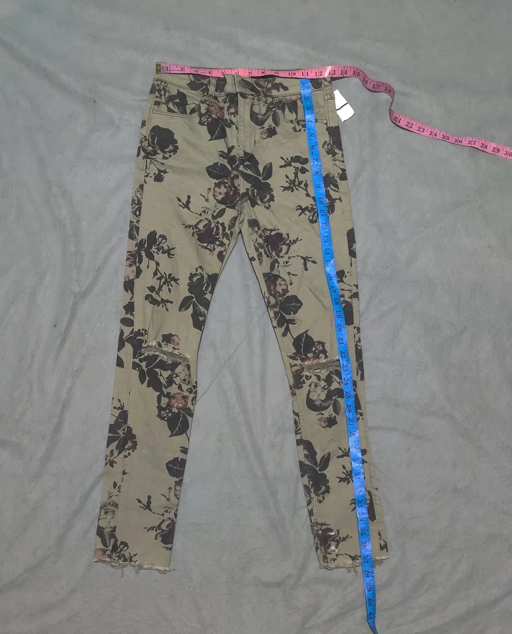H&M Women Cotton Khaki Brown Jeans S - additional view 4