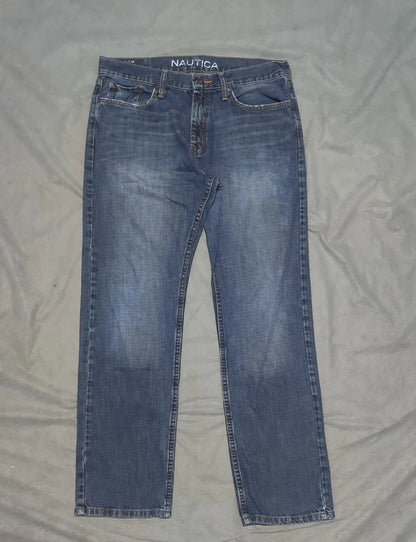 Nautica Women Cotton Blue Jeans L - additional view 3