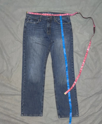 Nautica Women Cotton Blue Jeans L - additional view 4