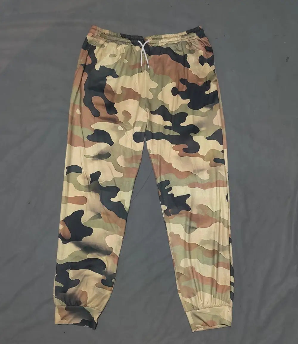Preloved Men Sports Polyester Green Brown Trackpants XL - additional view 2