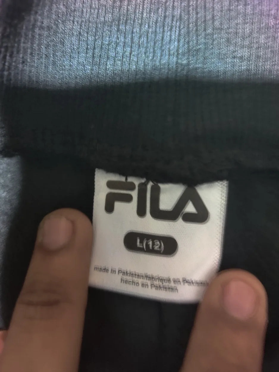 Fila Women Cotton Black White Winter Trousers L - additional view 2