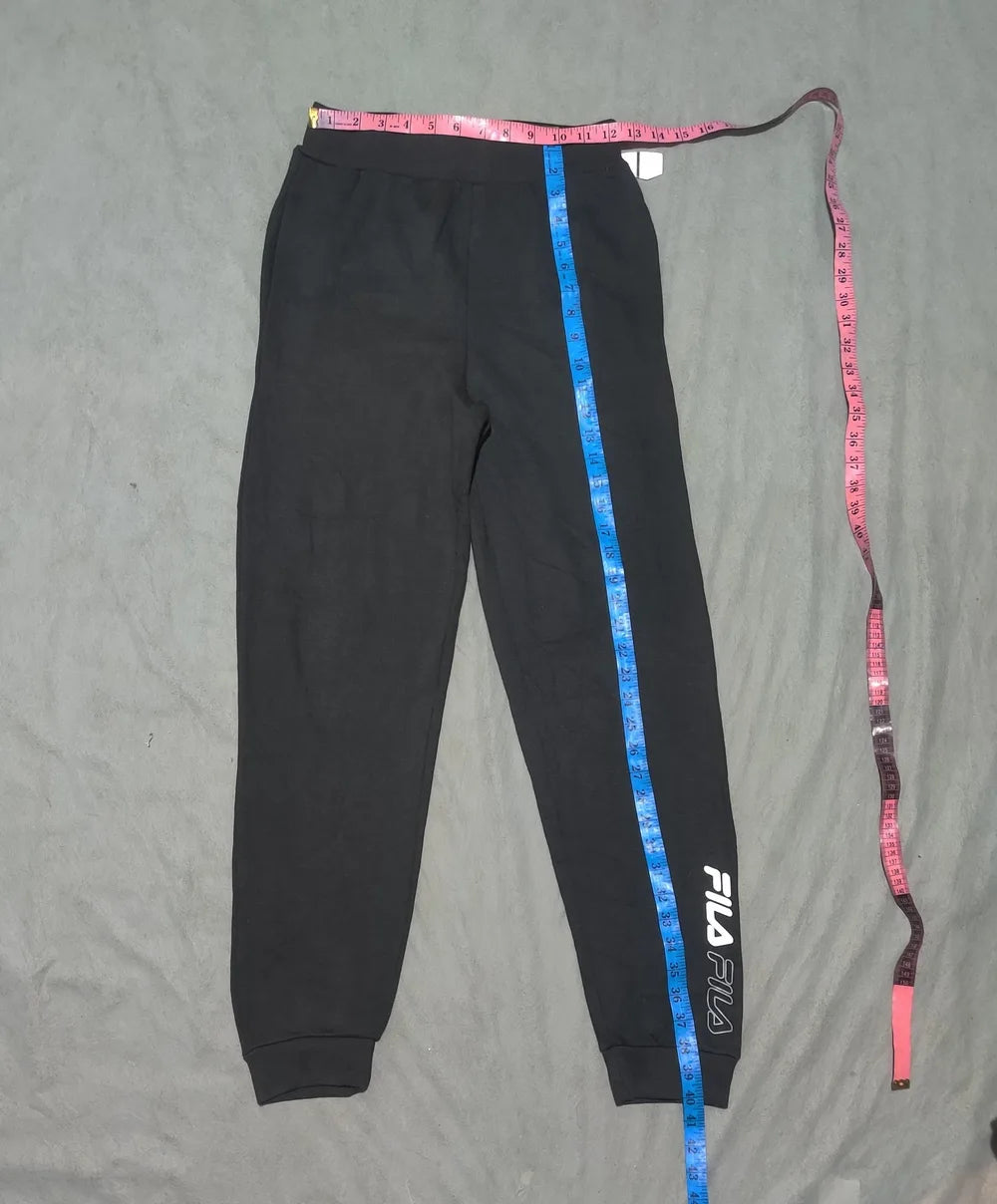 Fila Women Cotton Black White Winter Trousers L - additional view 4