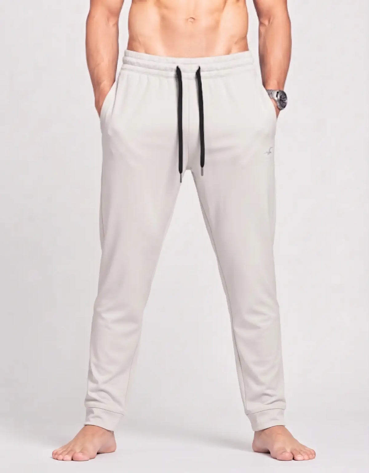 Bcg Men Sports Polyester Beige Trackpants L