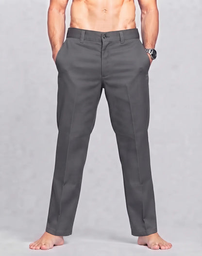 Red Cap Men Cotton Gray Chinos L