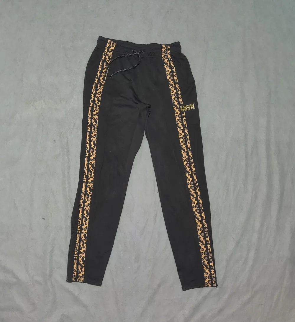 No Boundaries Women Sports Polyester Black Brown Trackpants XS - additional view 3