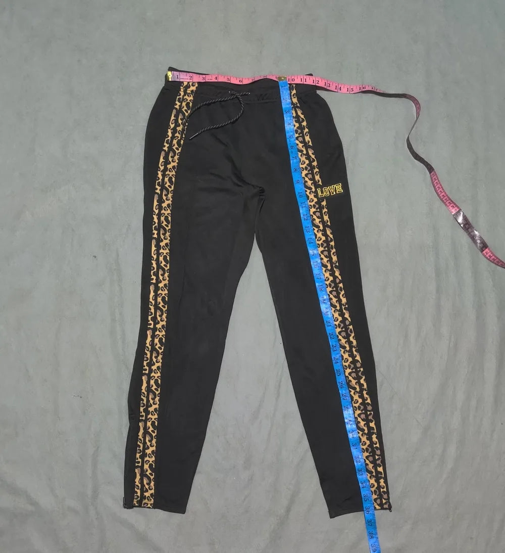 No Boundaries Women Sports Polyester Black Brown Trackpants XS - additional view 4