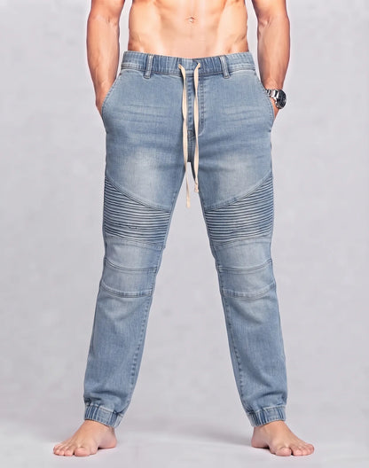Victorious Men Cotton Light Blue Joggers L