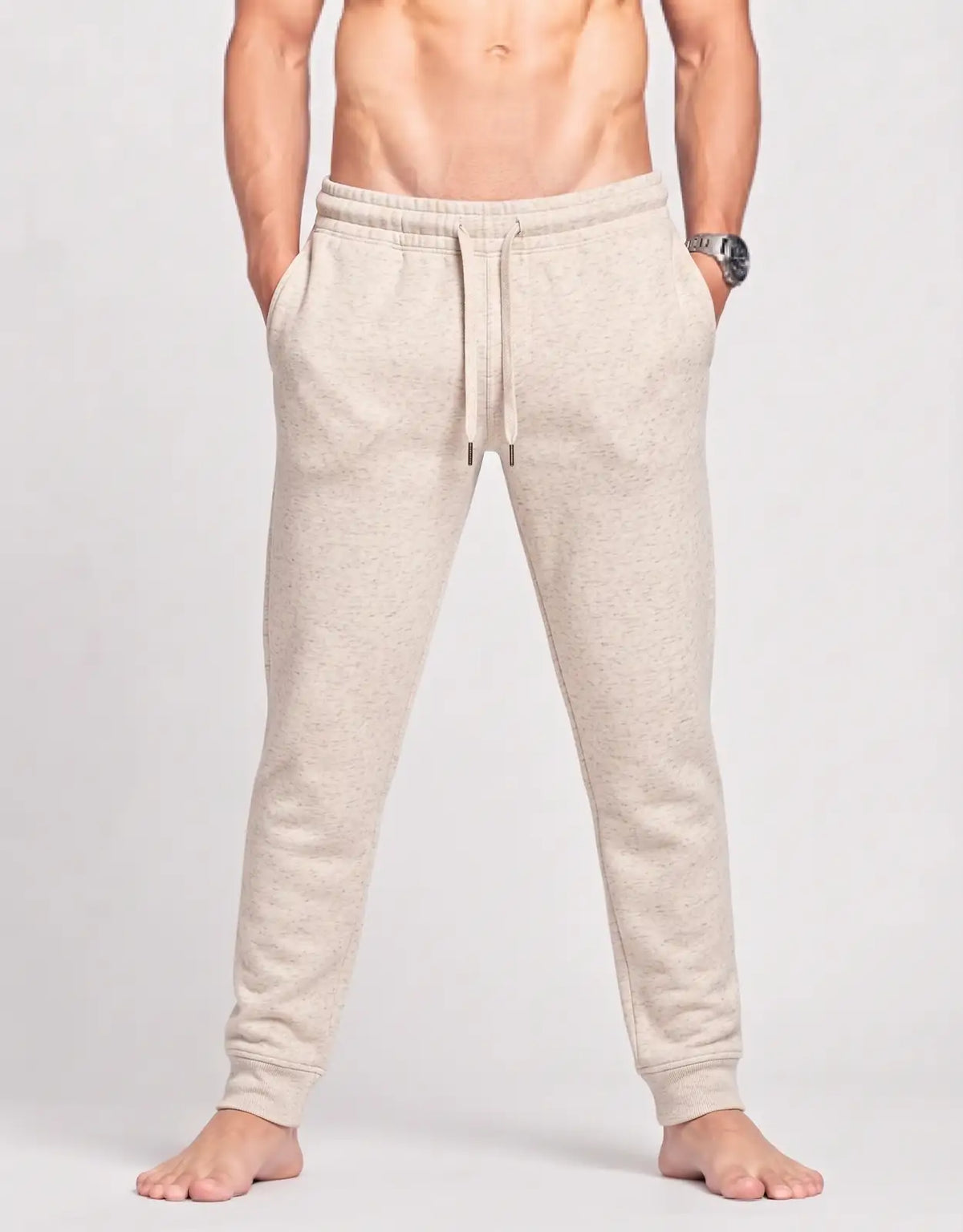 Bottomline Men Sports Polyester Beige Trackpants M