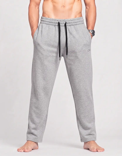 Champion Men Sports Polyester Gray Trackpants L