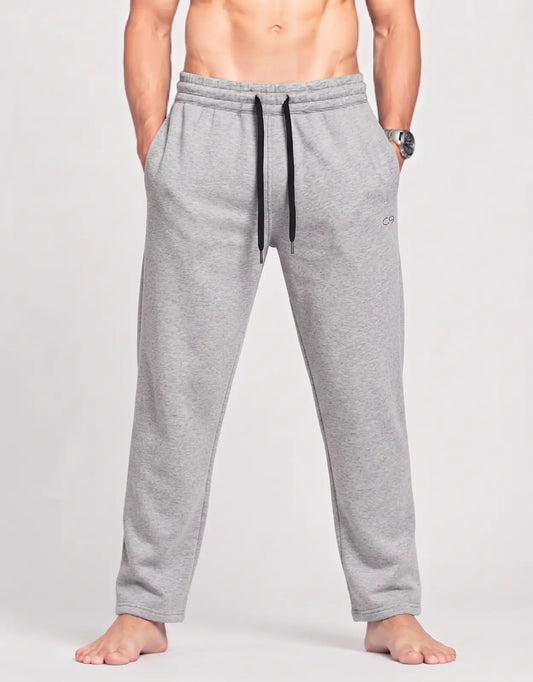 Champion Men Sports Polyester Gray Trackpants L