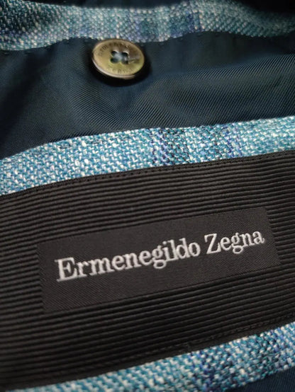 Ermenegildo Zegna Men Cotton Blue Coat M – Preloved Labels (view 3)